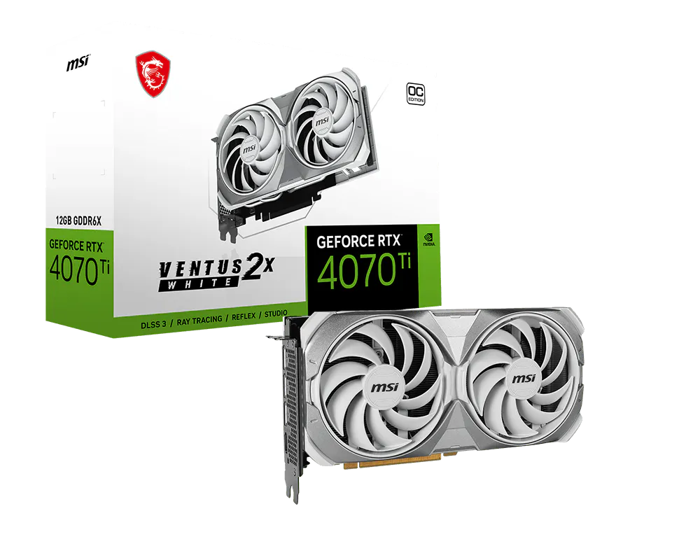 MSI GeForce RTX 4070 Ti VENTUS 2X WHITE 12G OC